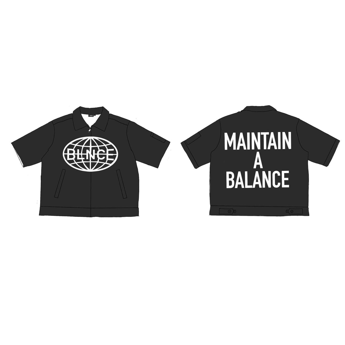 Black Starter Jacket (Short Sleeve)